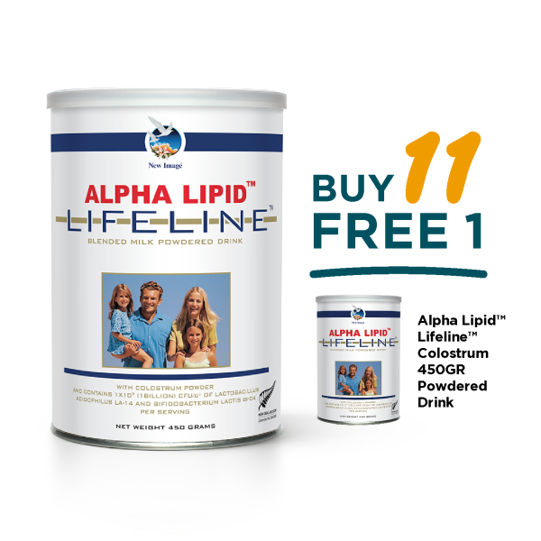 11 + 1 FREE Alpha Lipid™ Lifeline™ Colostrum 450g